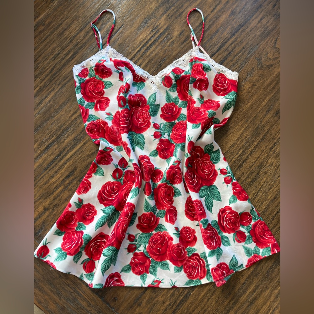 Vintage Victoria’s Secret Floral Corset Back Slip Dress - Picture 4 of 8